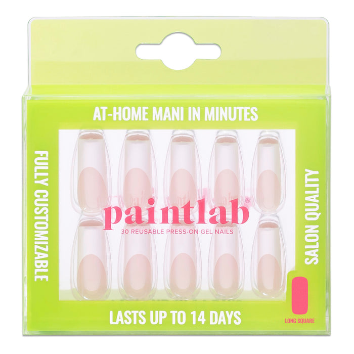 French Chrome Square Press-On Nails - PaintLab