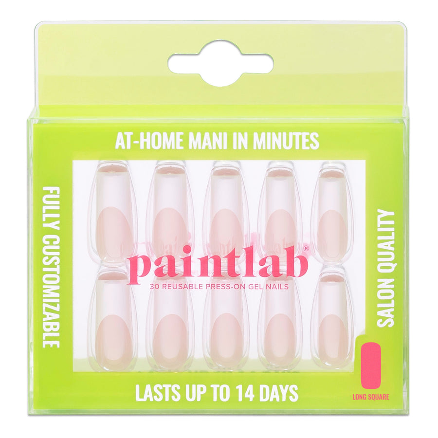 French Chrome Square Press-On Nails - PaintLab
