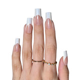 French Chrome Square Press-On Nails - PaintLab