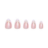 Frenchie Bow Short Almond Press-On Nails - PaintLab