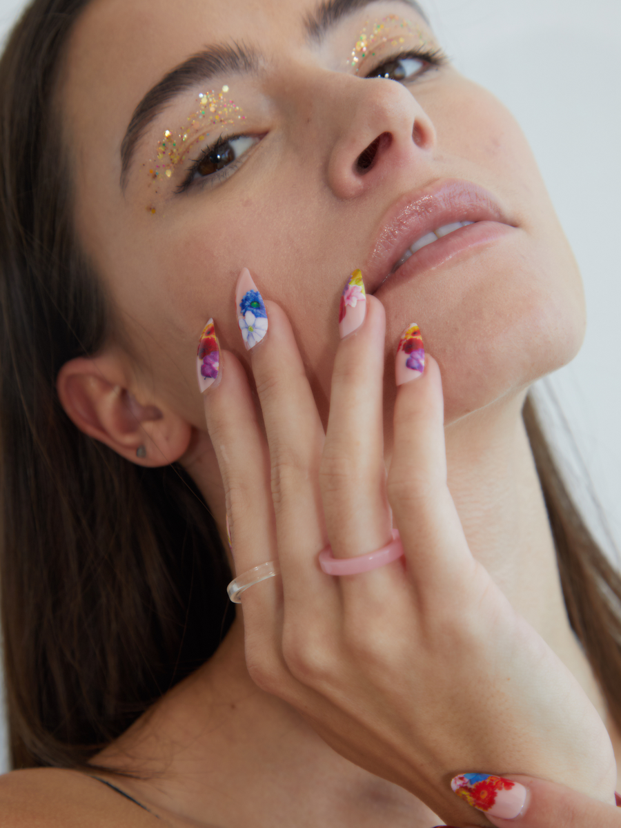 Frenchie Floral Press-on Nails - PaintLab