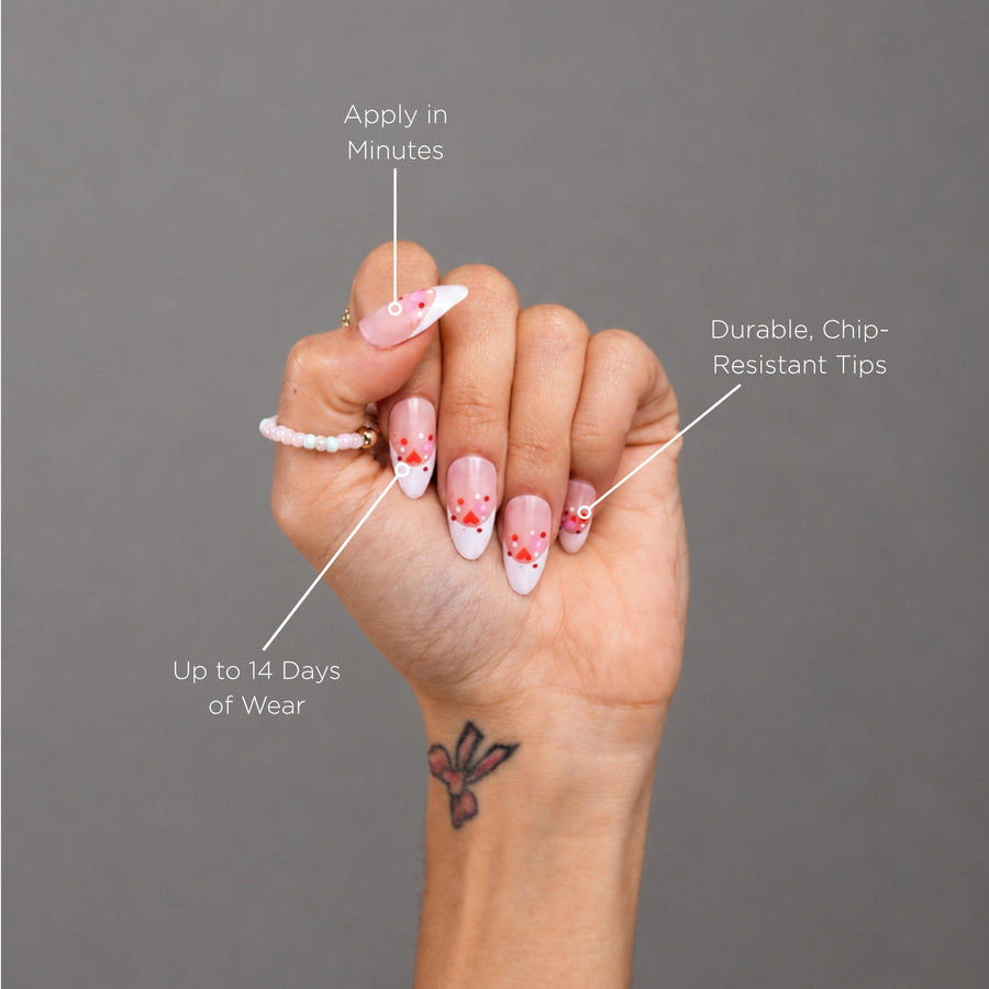 Frenchie Kiss Almond Press-On Nails - PaintLab