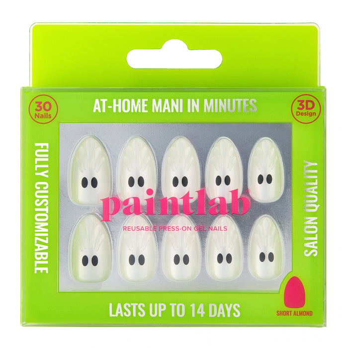 Ghostie Short Almond Press-On Nails
