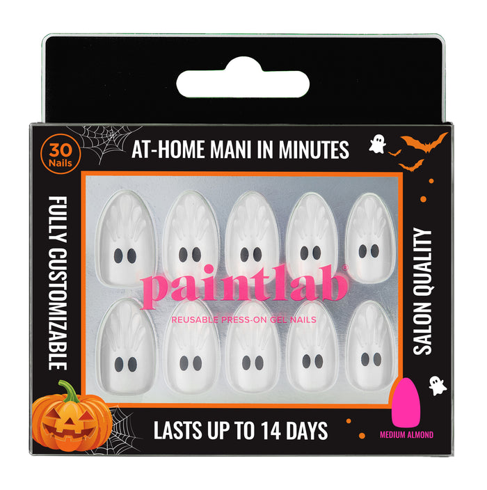 Ghostie Short Almond Press-On Nails