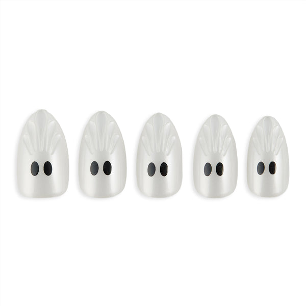 Ghostie Short Almond Press-On Nails - PaintLab