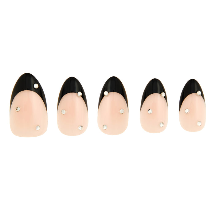 Glam Noir Short Almond Press-On Nails - PaintLab