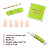 Glazed Seashell Almond Press-On Nails - PaintLab