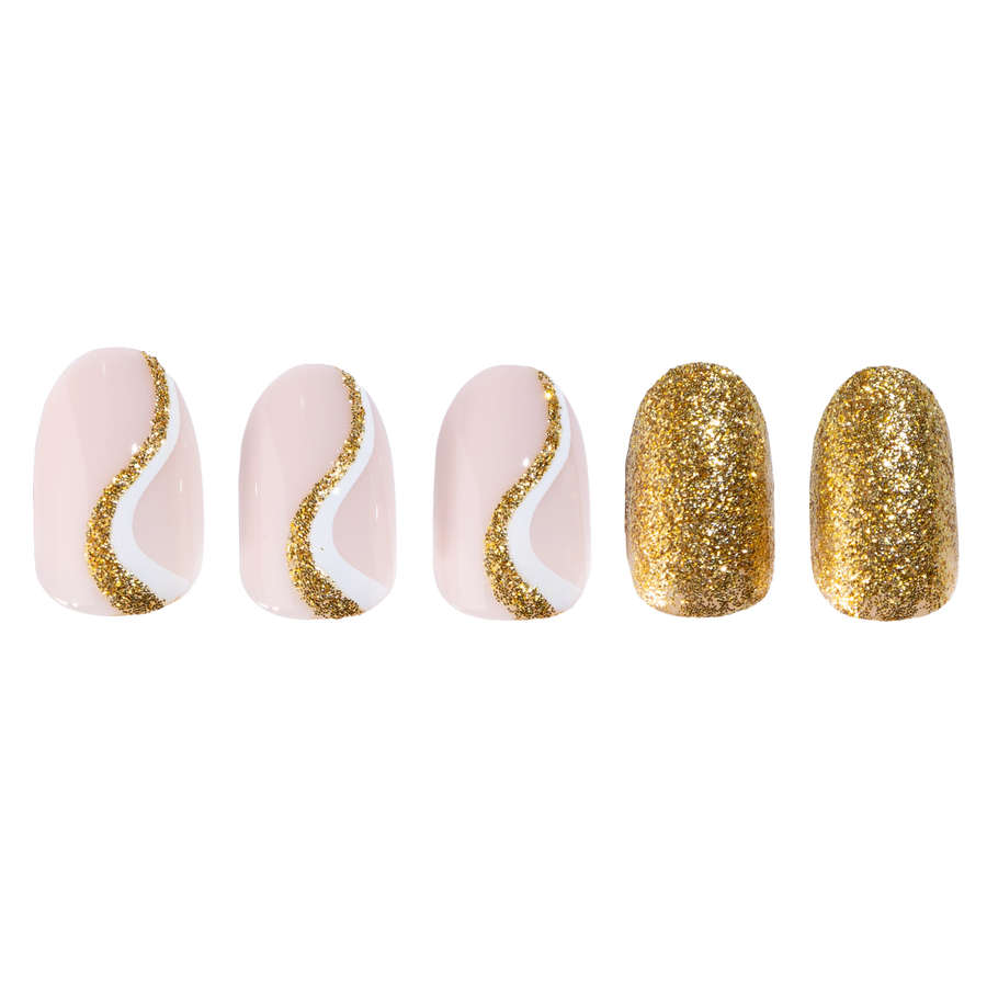 Unboxed Glitter Gold Press-on Nails