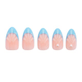 Glittering Mermaid Short Almond Press-On Nails - PaintLab