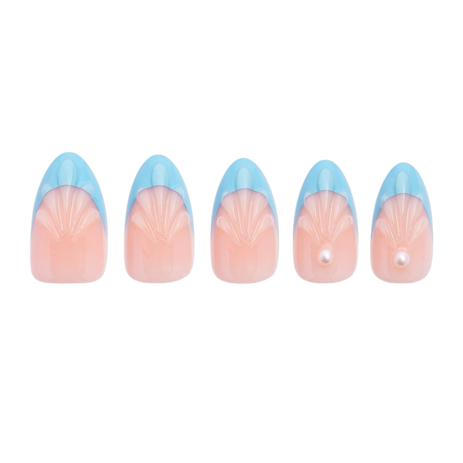 Glittering Mermaid Short Almond Press-On Nails - PaintLab