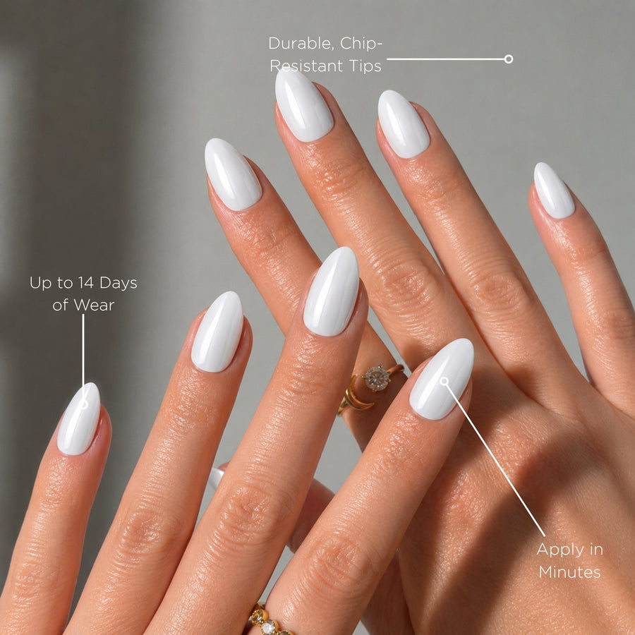 Glossy Glazed Short Almond Press-On Nails - PaintLab