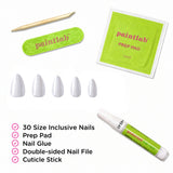 Glossy Glazed Short Almond Press-On Nails - PaintLab