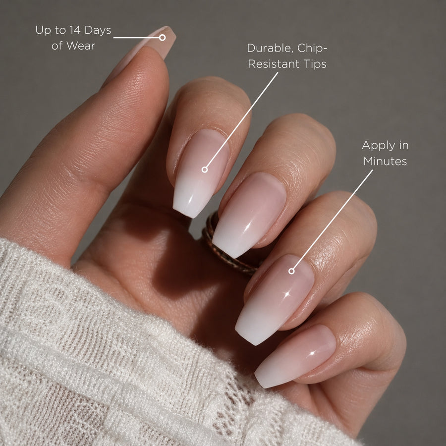 Gradient French Coffin Press-On Nails - PaintLab