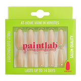 Gradient Nude (With Diamonds) Sleek Coffin Press-On Nails - PaintLab