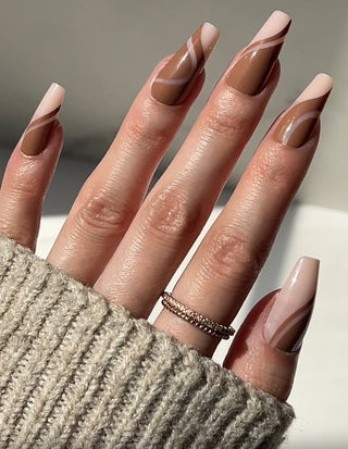 Latte Press-on Nails