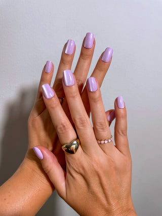 Lavender Cat Eye Press-On Nails