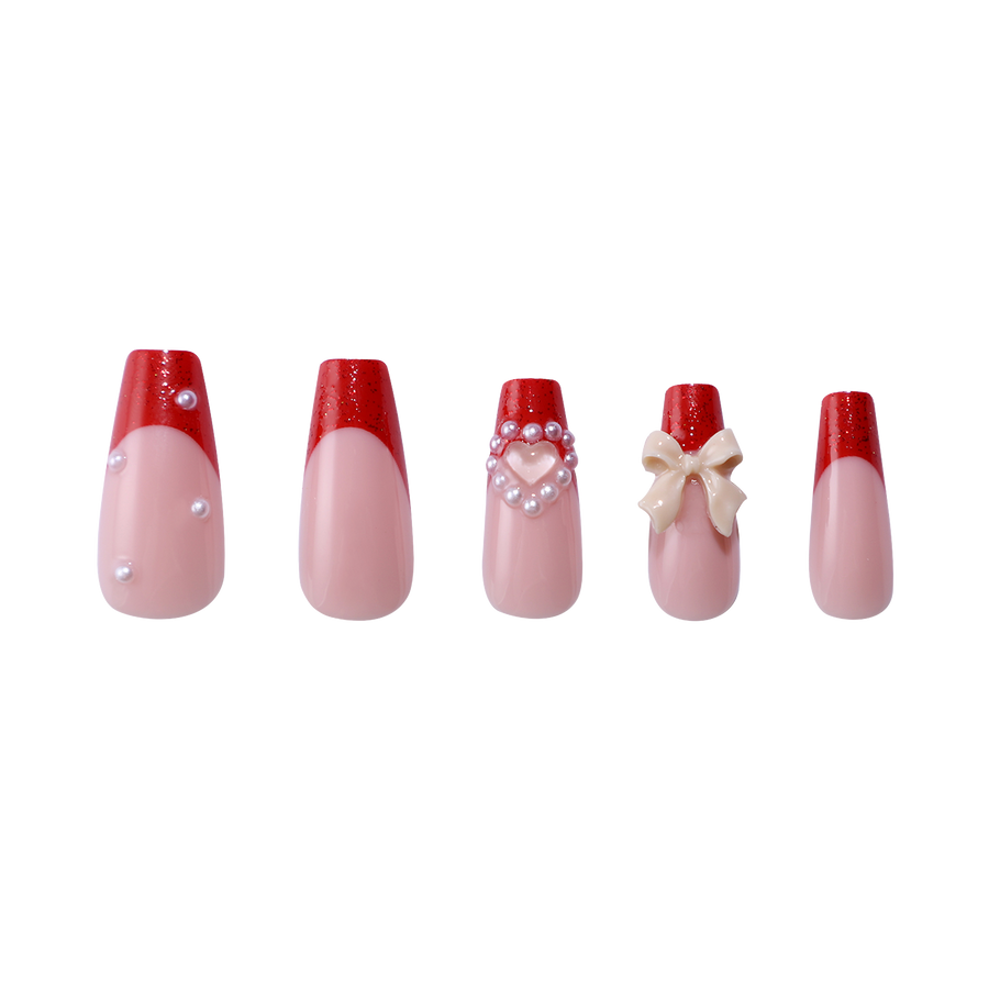 Lovely Red Press-on Nails - PaintLab