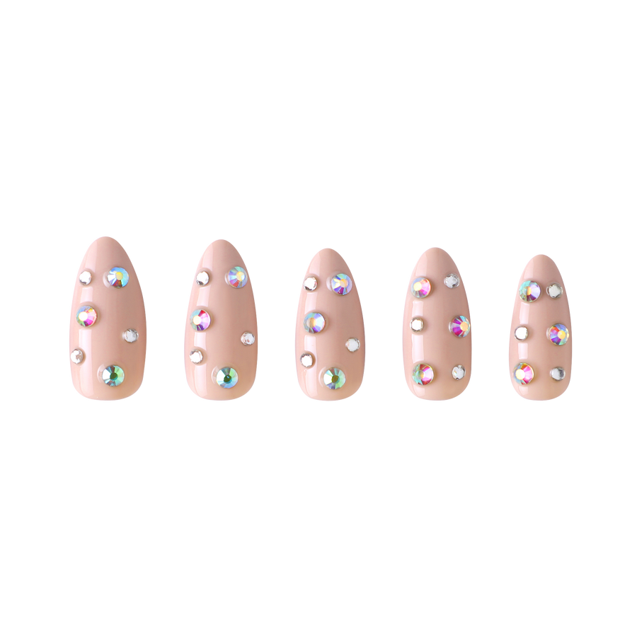 Unboxed Nude Glitz Press-on Nails