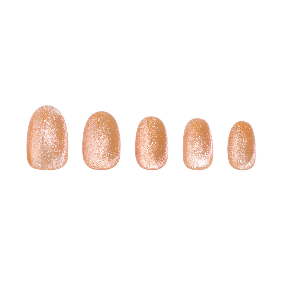 Unboxed Orangesicle Cat Eye Press-on Nails