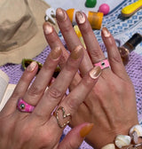 Orangesicle Cat Eye Press-on Nails - PaintLab