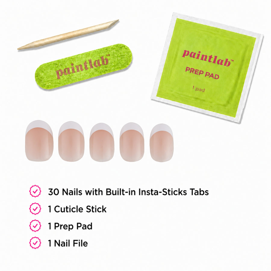 Oval Frenchie Instant Stick Mani