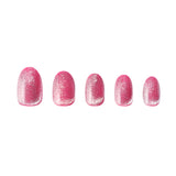 Unboxed Pink Boom Cat Eye Press-on Nails