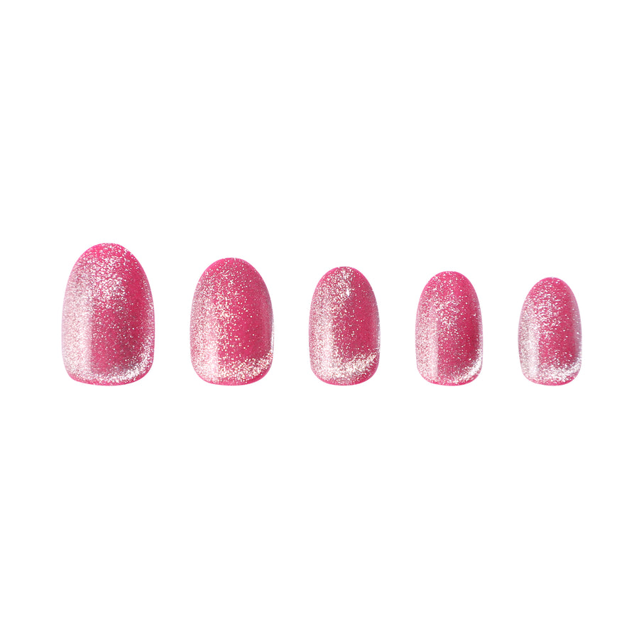 Unboxed Pink Boom Cat Eye Press-on Nails