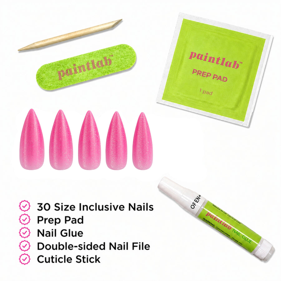 Pink Glitter Stiletto - PaintLab