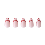Unboxed Red Outline Press-on Nails