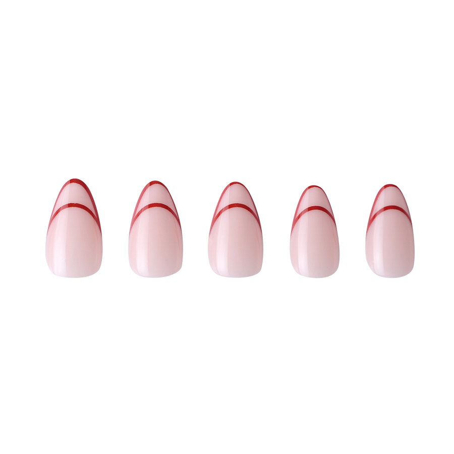Unboxed Red Outline Press-on Nails