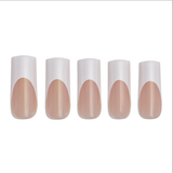 French Chrome Square Press-On Nails - PaintLab