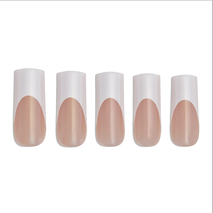 French Chrome Square Press-On Nails - PaintLab