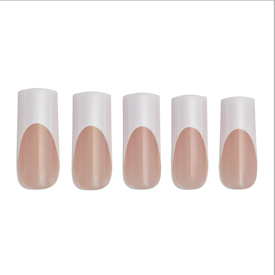 French Chrome Square Press-On Nails - PaintLab