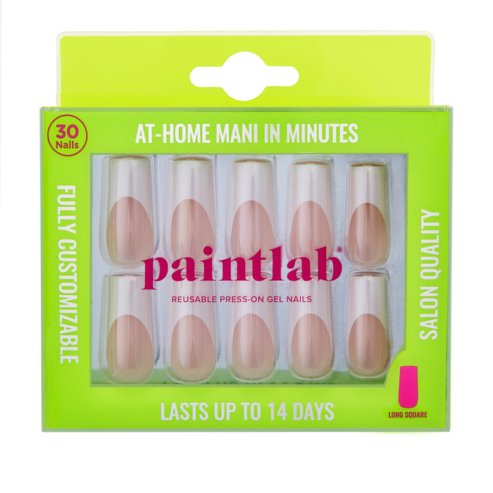 French Chrome Square Press-On Nails - PaintLab