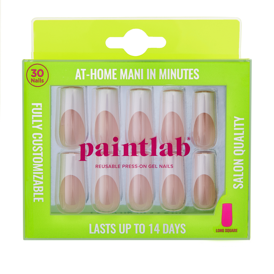 French Chrome Square Press-On Nails - PaintLab