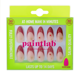 Red Celestial Almond Press On Nails - PaintLab