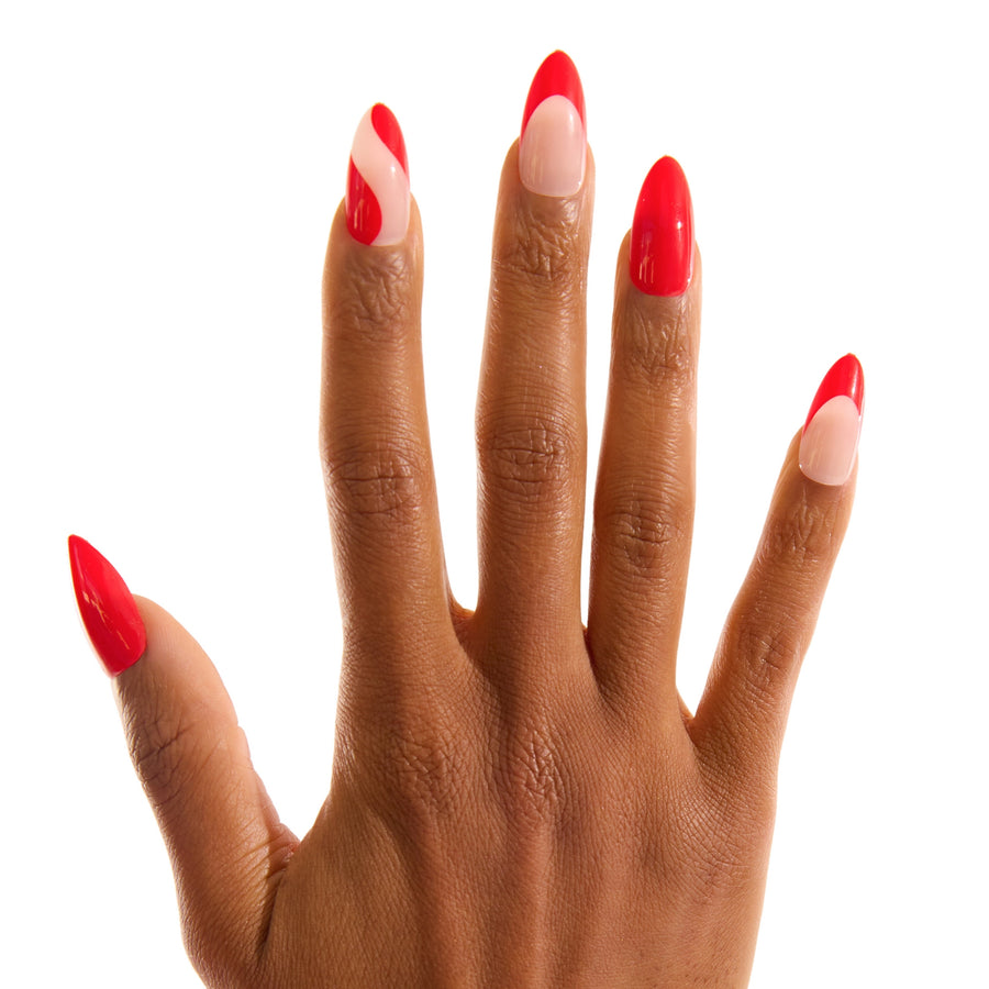 Scarlet Swirl Press-On Nails - PaintLab