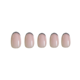 Unboxed Silver Glitter Tips Press-on Nails