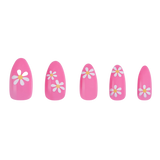 Unboxed Pink Daisy Press-on Nails