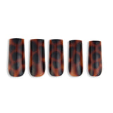 Tortoise Luxe Long Square Press-On Nails - PaintLab