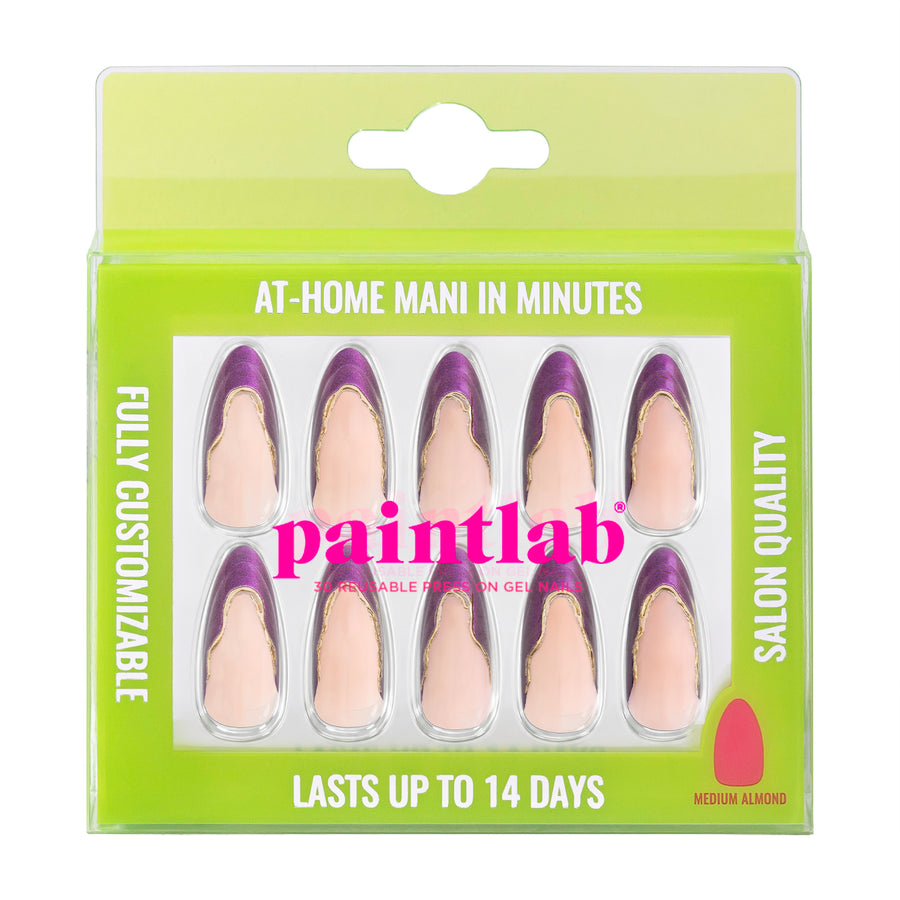 Violet Veil Almond Press-On Nails