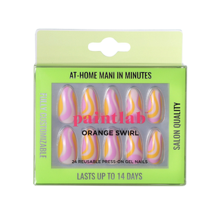 Orange Swirl Press-on Nails