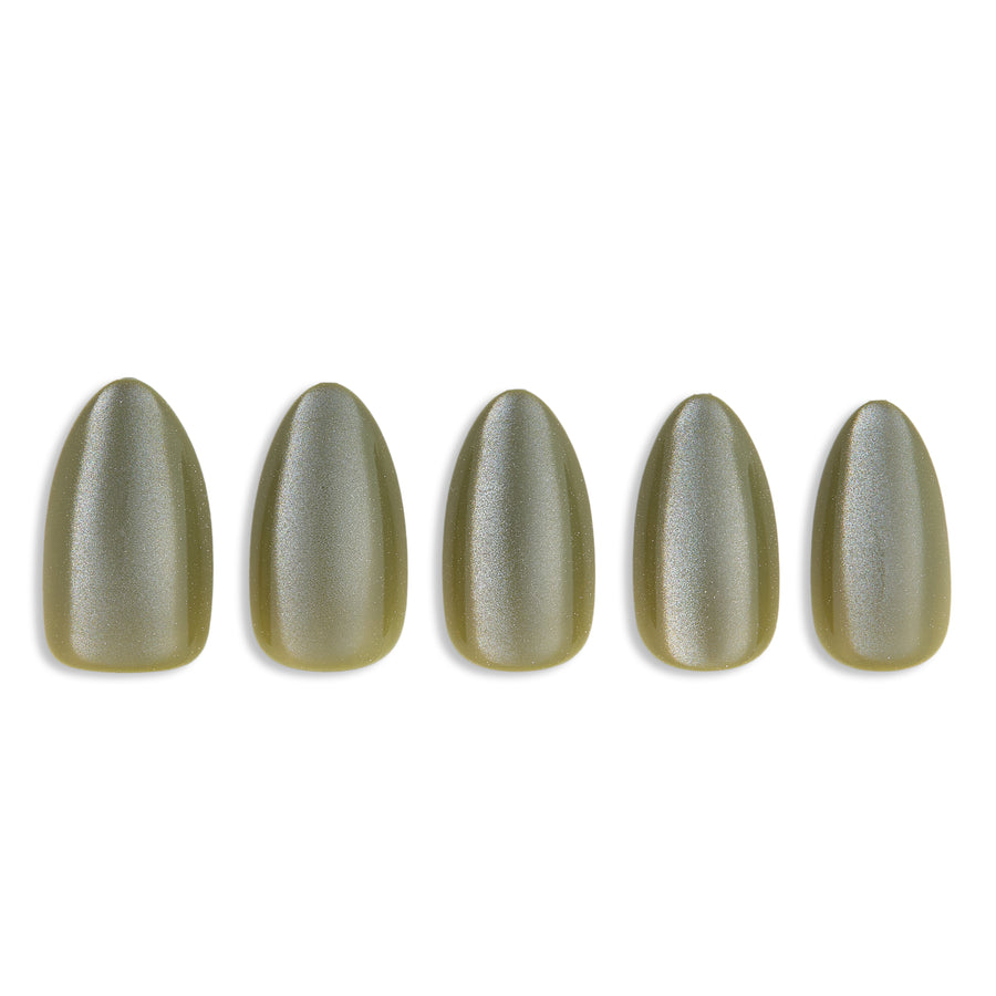 Enchanted Pine Short Almond Press-On Nails - PaintLab