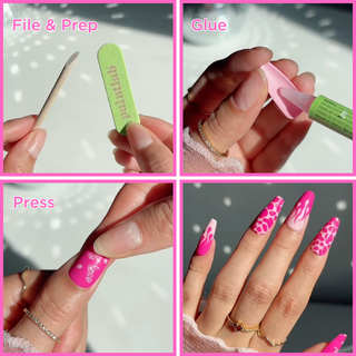 Pink Boom Cat Eye Press-on Nails