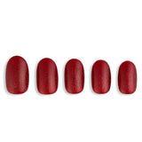 Ruby Rush Short Oval Press-On Nails - PaintLab