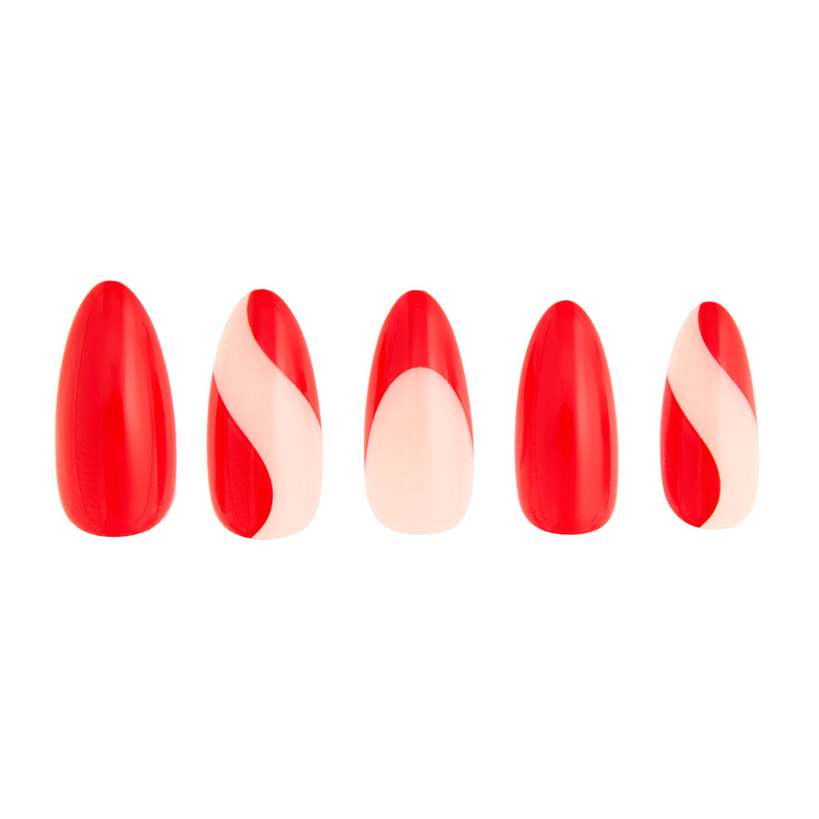 Scarlet Swirl Press-On Nails - PaintLab