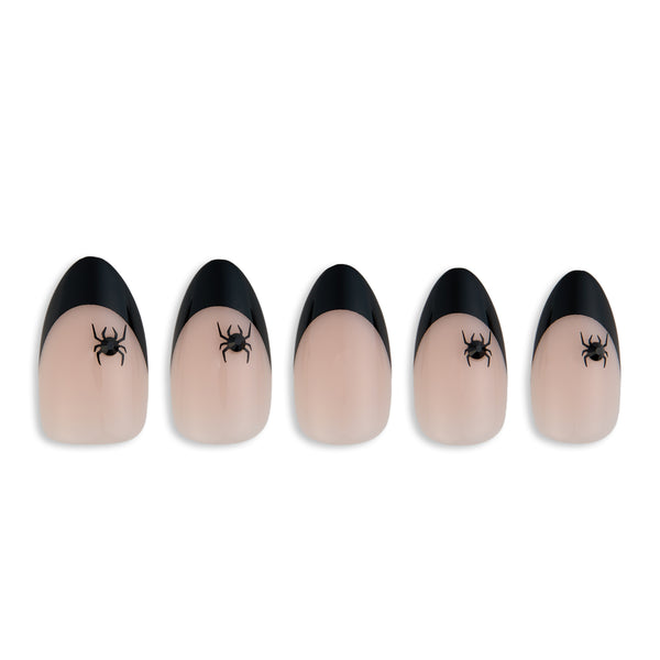 Black Widow Short Almond Press-On Nails - PaintLab