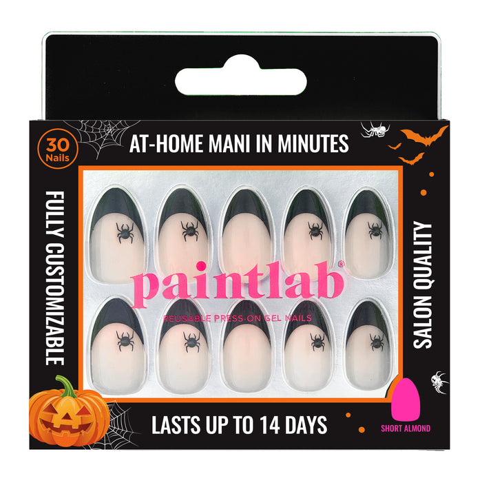 Black Widow Short Almond Press-On Nails