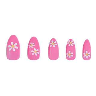 Pink Daisy Press-on Nails