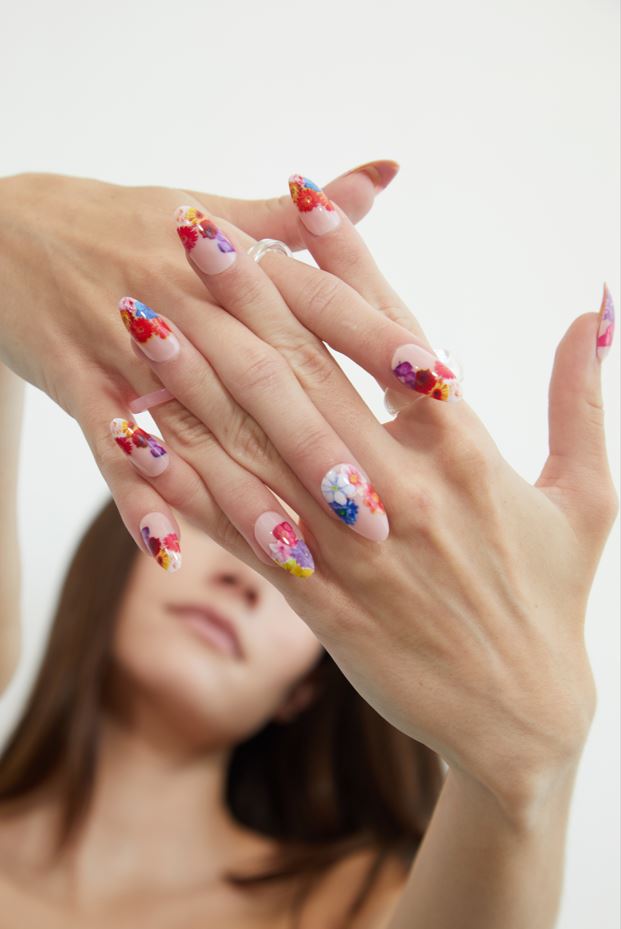 Frenchie Floral Press-on Nails - PaintLab